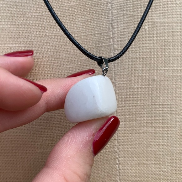 Handmade Genuine Stone Chunk Amulet Necklace - Picture 5 of 10